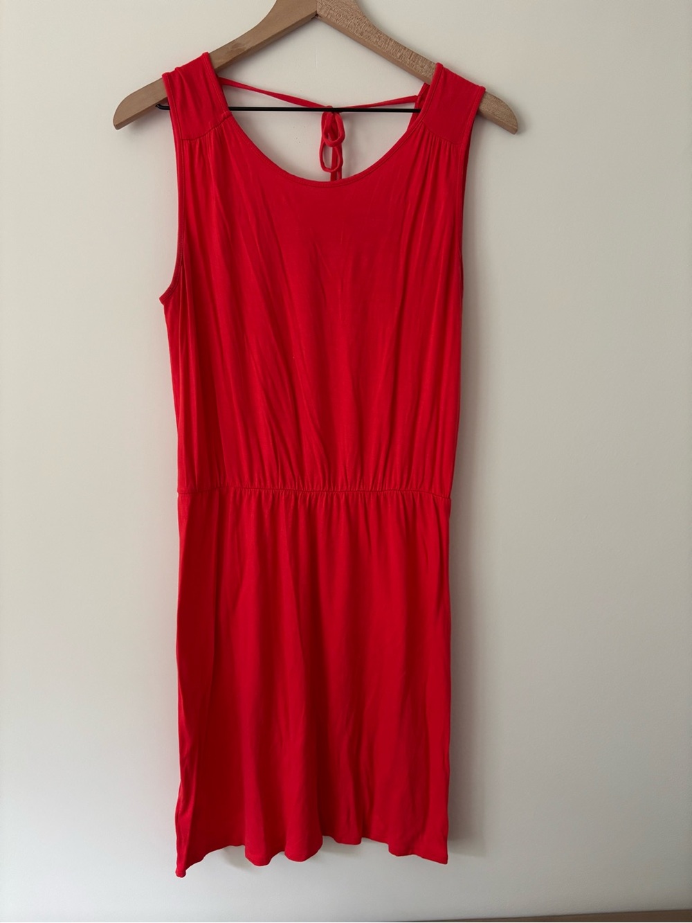 Loft Small Bright Red Sleeveless Summer Casual Dress